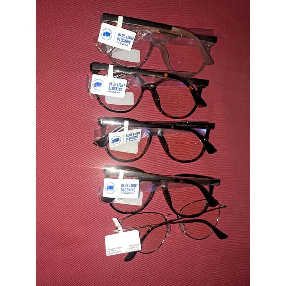 Lot #5 Blue Light Blocking eyewear for computer-tv-gaming protection inc 5 pairs - Picture 2 of 9